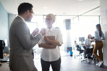 Group of successful business people at work in officeの写真素材