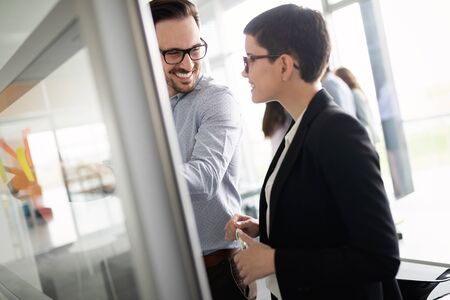 Business people having fun during break in an officeの写真素材