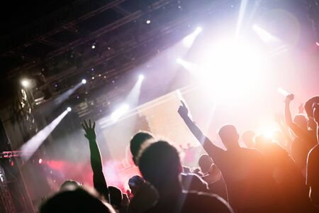 Picture of dancing crowd at music festival
