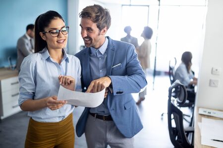 Business colleagues in conference meeting room presentationの写真素材