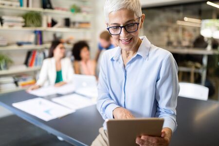 Start up of enterprise, women leader the new company self confidentの写真素材