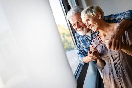 Cheerful senior couple enjoying life and spending time togetherの写真素材
