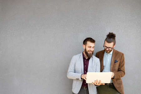 Group of success business people discussing ideas at meeting outside