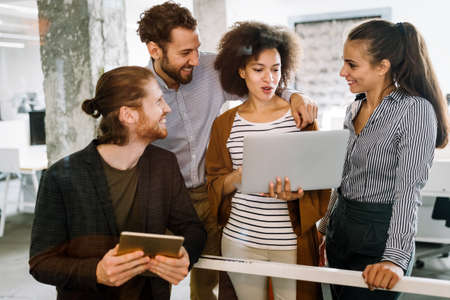 Software engineers working on project and programming in companyの写真素材