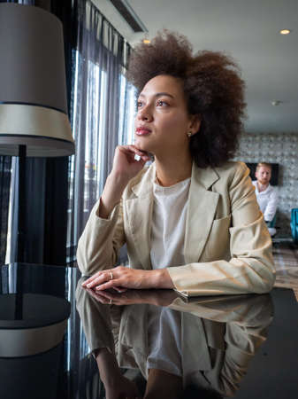 Portrait of a fashionable african business woman