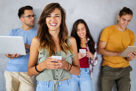 Modern education, business, startup, friendship and teamwork concept.の写真素材