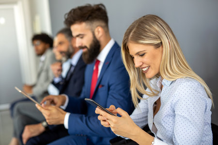 Business communication connection digital devices technology conceptの写真素材