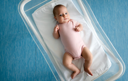 Child, happiness and people concept - adorable baby