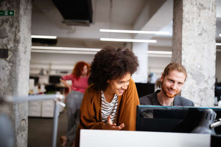 Programmer working in a software developing company