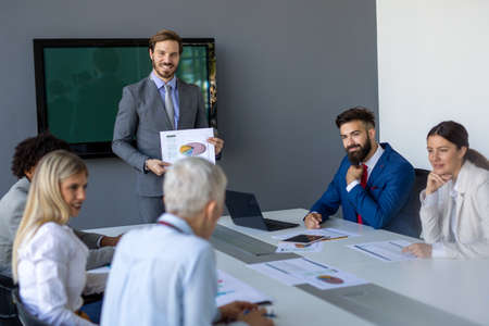 Business people working as a team at the officeの写真素材