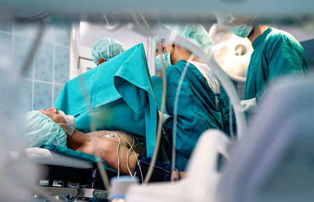Team of surgeon at work in operating room. Healthcare, hospital concept