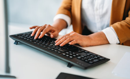 Analyst working with business analytics and data management system on computer. Business, financeの写真素材