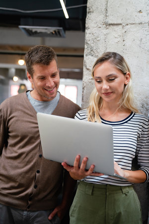 Programmers cooperating at IT company developing apps. Business people technology conceptの写真素材