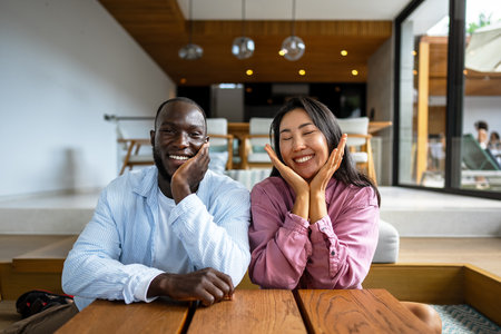 Mutual respect happy, successful relationship. Loving couple enjoying trust harmony and togethernessの写真素材