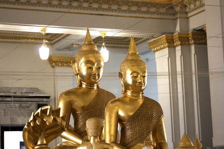Buddha statue inside The temple  "Wat Sothorn Wararam" Thailandのeditorial素材