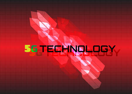 5G Technology Vector abstract background With red Colour. Website background. template backgroundのイラスト素材