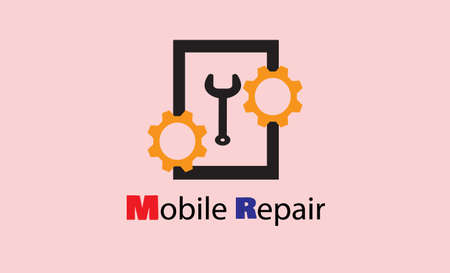 . Mobile repair vector icon , repair mobile  ,  Images can be used for mobile phone repair shops. Apply to  designのイラスト素材