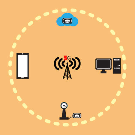 Smart home vector icon , Smart house  , The  represents a home with  technology ready to use.のイラスト素材