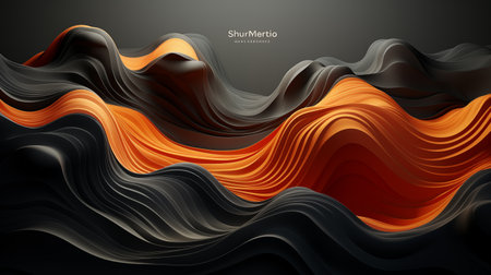 Abstract 3d wavy background. Vector illustration for your design.の素材