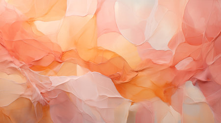 Abstract background of crumpled paper, orange and yellow colors.の素材
