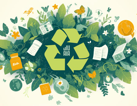 Ecology concept. Save the planet. Recycling. Vector illustrationの素材