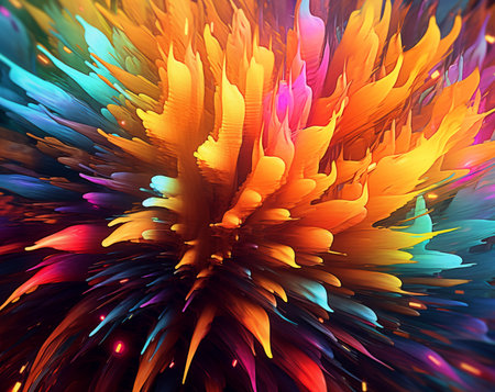 Abstract colorful background. 3d rendering, 3d illustration. Computer digital drawing.の素材