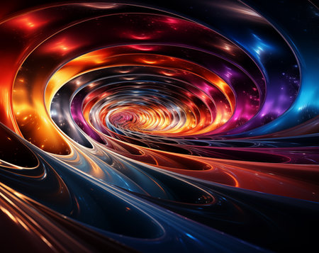 Abstract fractal. Fractal art background for creative design. Decoration for wallpaper, desktop, poster, cover booklet. Print for clothes, t-shirt. Creative illustration for designの素材