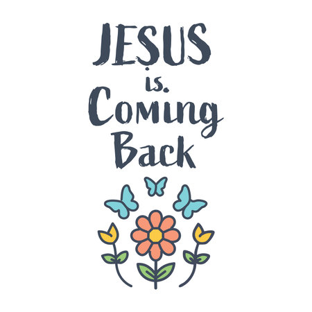 Biblical Phrase, Christian typography for banner, poster, photo overlay, apparel designのイラスト素材