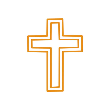 Christian Faith Icon. Minimal Line Religious Symbol Vectorのイラスト素材