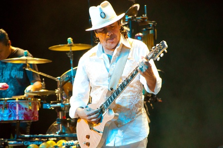 Carlos Santana concert Crocus City Hall in Moscow.  July 17, 2011のeditorial素材