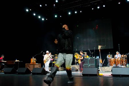 Andy Vargas. Carlos Santana concert Crocus City Hall in Moscow.  July 17, 2011のeditorial素材