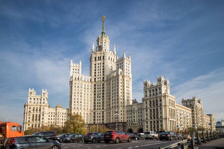 Building on Kotelnicheckaya Embankment. Moscow, Russia. October 11, 2014.のeditorial素材