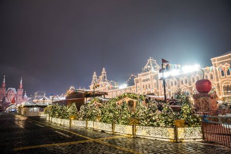 Moscow, Russia - December 29, 2018: Red Square. Winter Moscow before Christmas and New Year.のeditorial素材