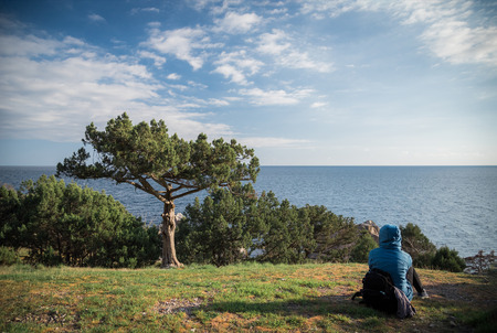 Foros, Republic of Crimea - April 1, 2019: Back of the Crimeaの写真素材