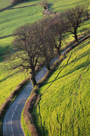 A country road from above.の写真素材