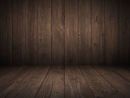 Old dark wood texture background with natural pattern on the surfaceの写真素材