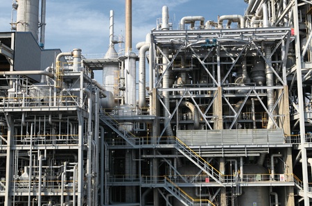 industrial oil refinery facilityのeditorial素材