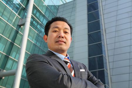 businessman front office modern buildingの写真素材