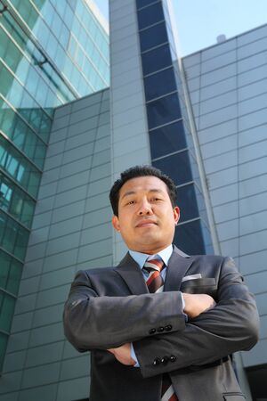 businessman front office modern buildingの写真素材