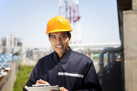 Portrait of asian engineer smilingの写真素材