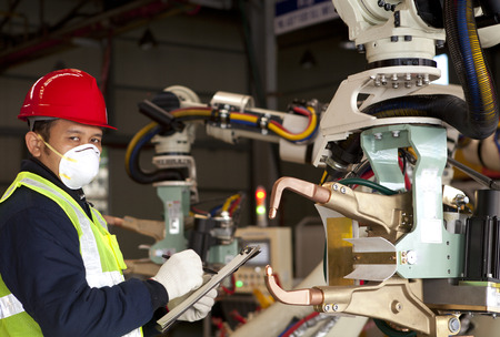 Industrial engineer activity in factoryの写真素材