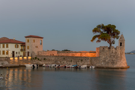 Nafpaktos post castle viewのeditorial素材