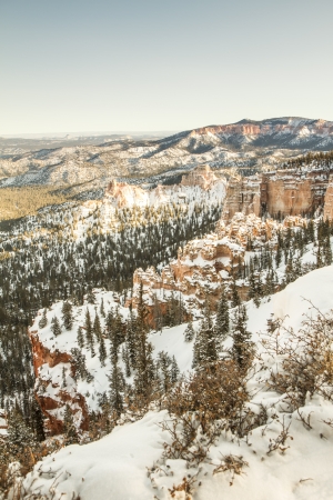 Bryce Canyon during winterの写真素材