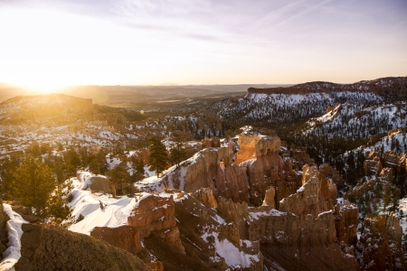 Bryce Canyon during winterの写真素材