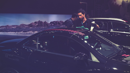 HO CHI MINH / VIETNAM, 04 AUG 2017 - Cars on display at Vietnam motor Show 2017のeditorial素材