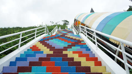 NHA TRANG / VIETNAM, 7 DECEMBER 2019 - Drone view of Vinpearl Land amusement park in Hon Tre island, Nha Trang, Vietnamのeditorial素材