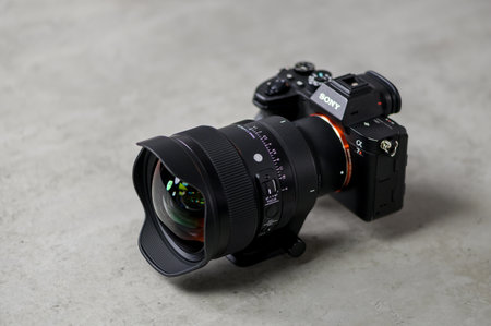 london, england, 05/05/2018 A new Canon EOS 5D R-Series with a full-frame 50mm f/2.8 lens.