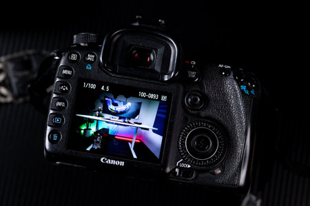 The new Canon EOS R8 F1 in black colour.