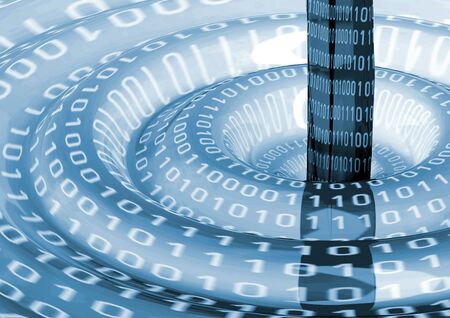 Information flow in liquid formの写真素材