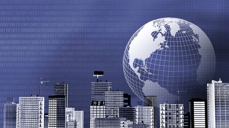 Cityscape business background conceptの写真素材